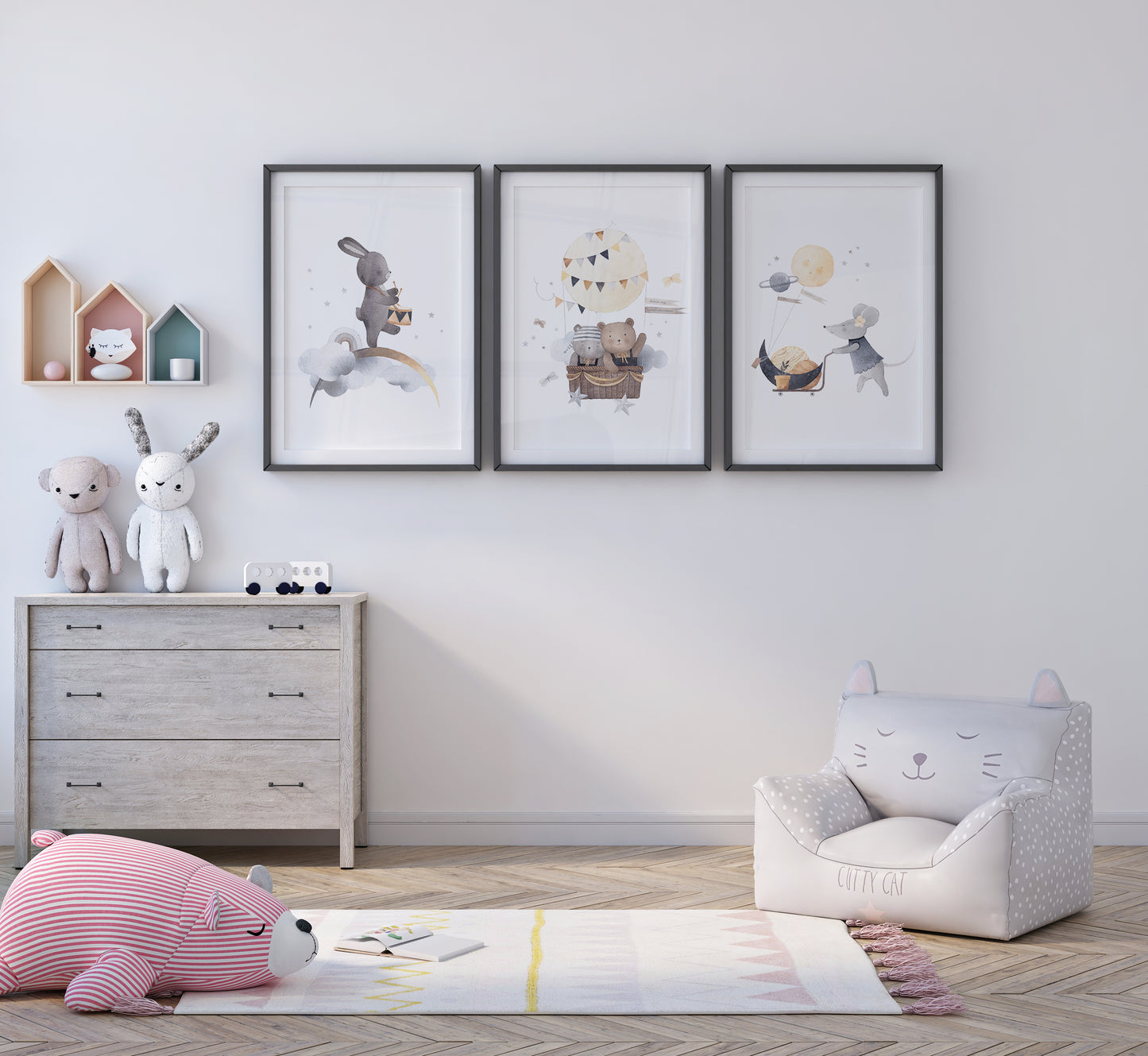 Bunny Balloon Poster