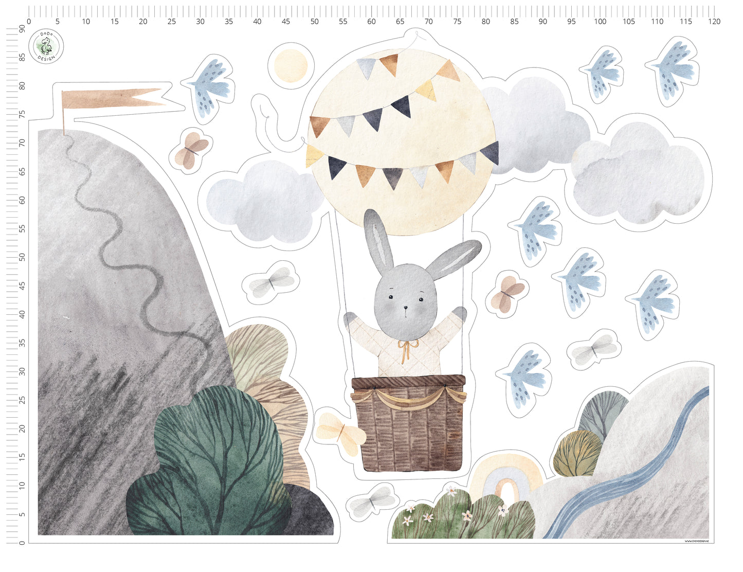 Bunny Balloon Wall Sticker