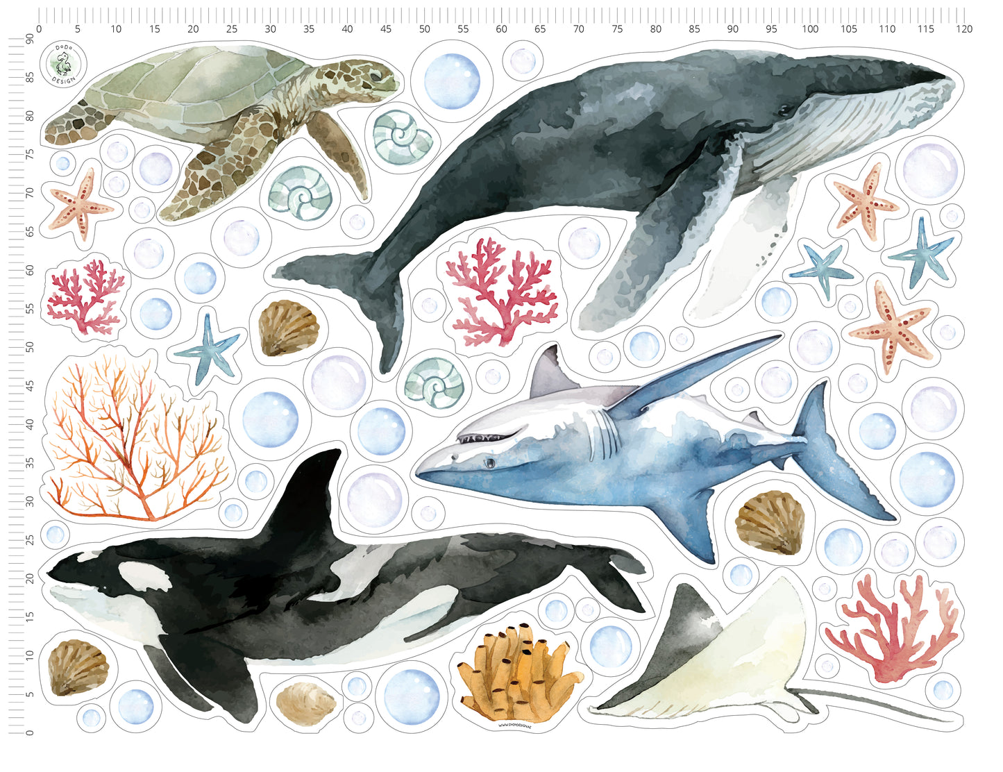 Ocean Animals Wall Sticker