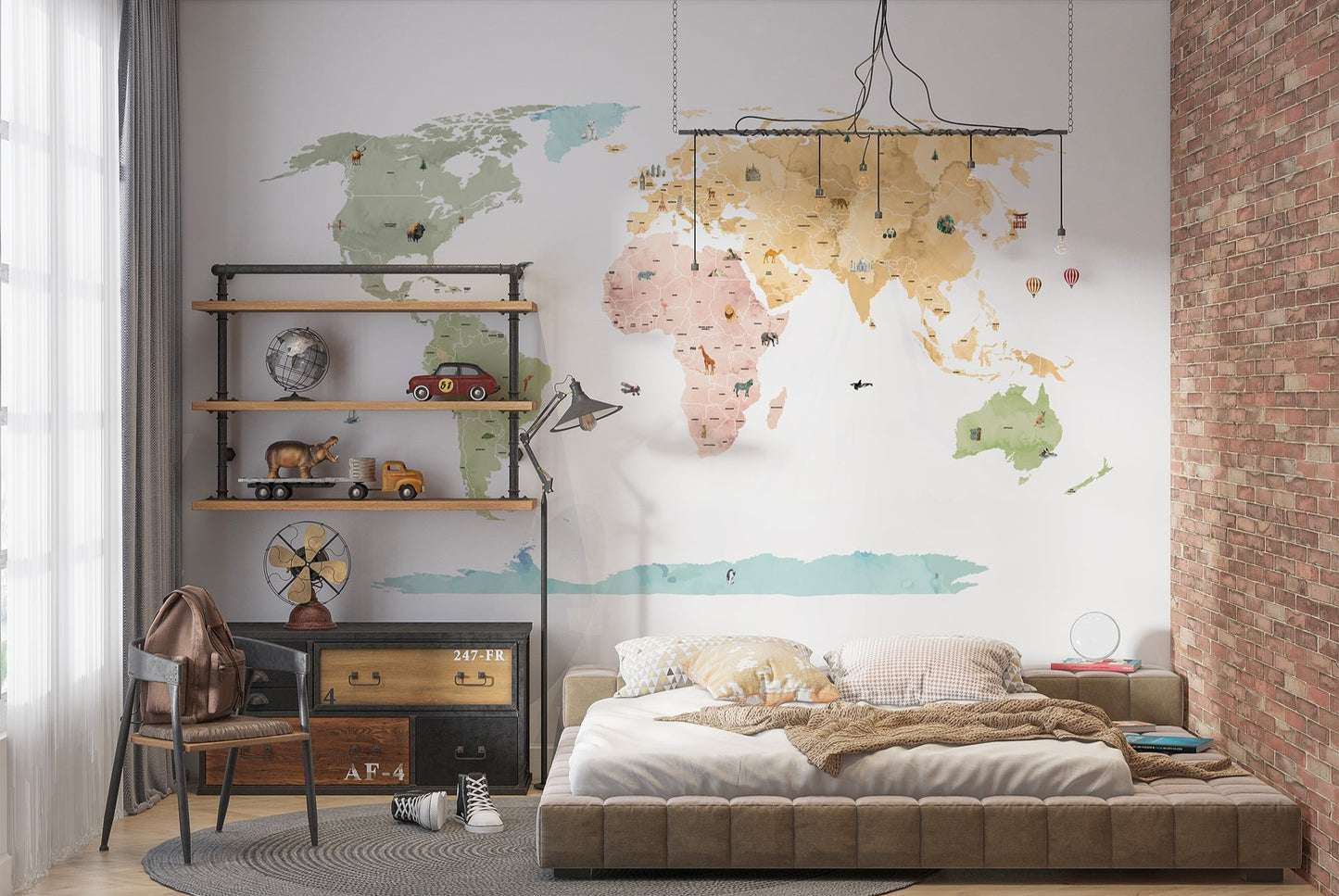 World Map Wall Sticker