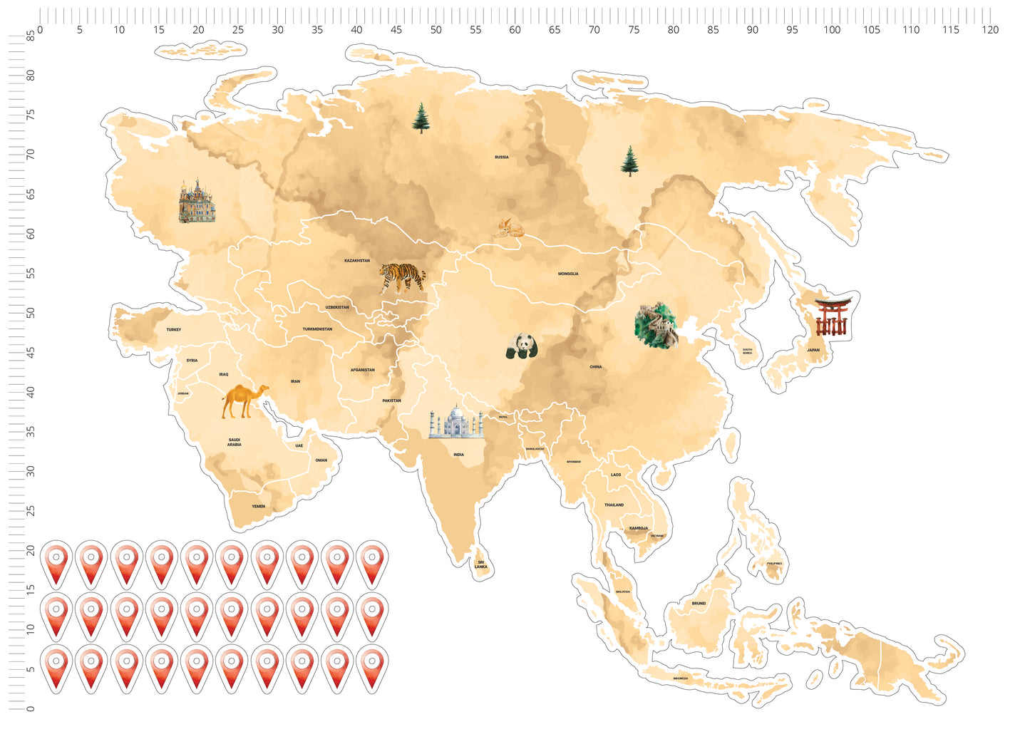 World Map Wall Sticker