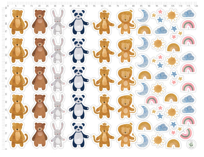 Panda and his friends Wall Sticker