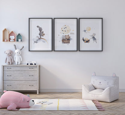 Bunny Balloon Poster