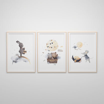 Bunny Balloon Poster
