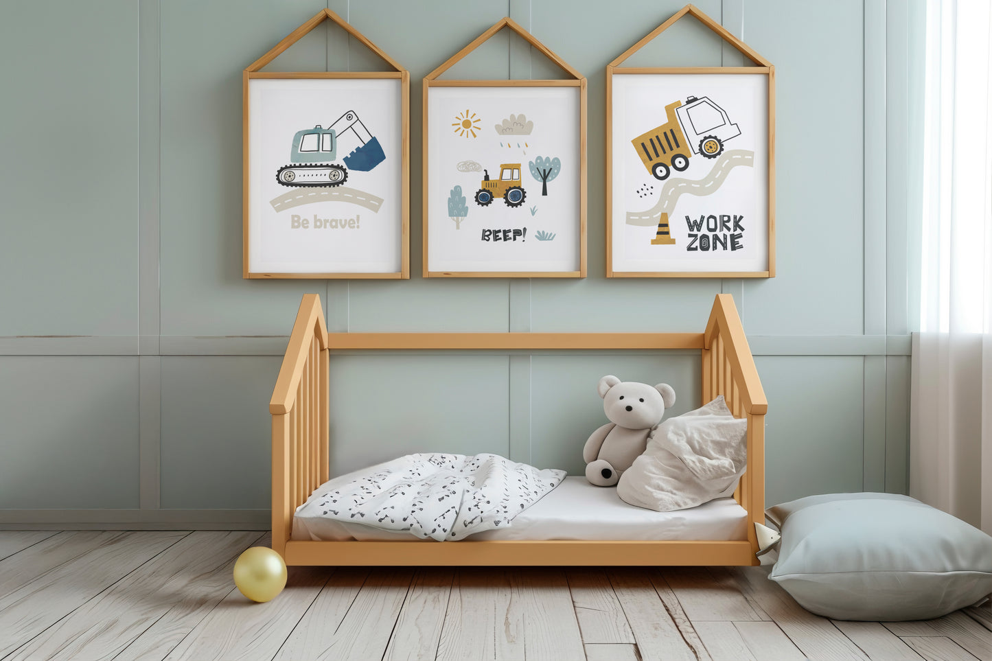 Construction Trucks Poster
