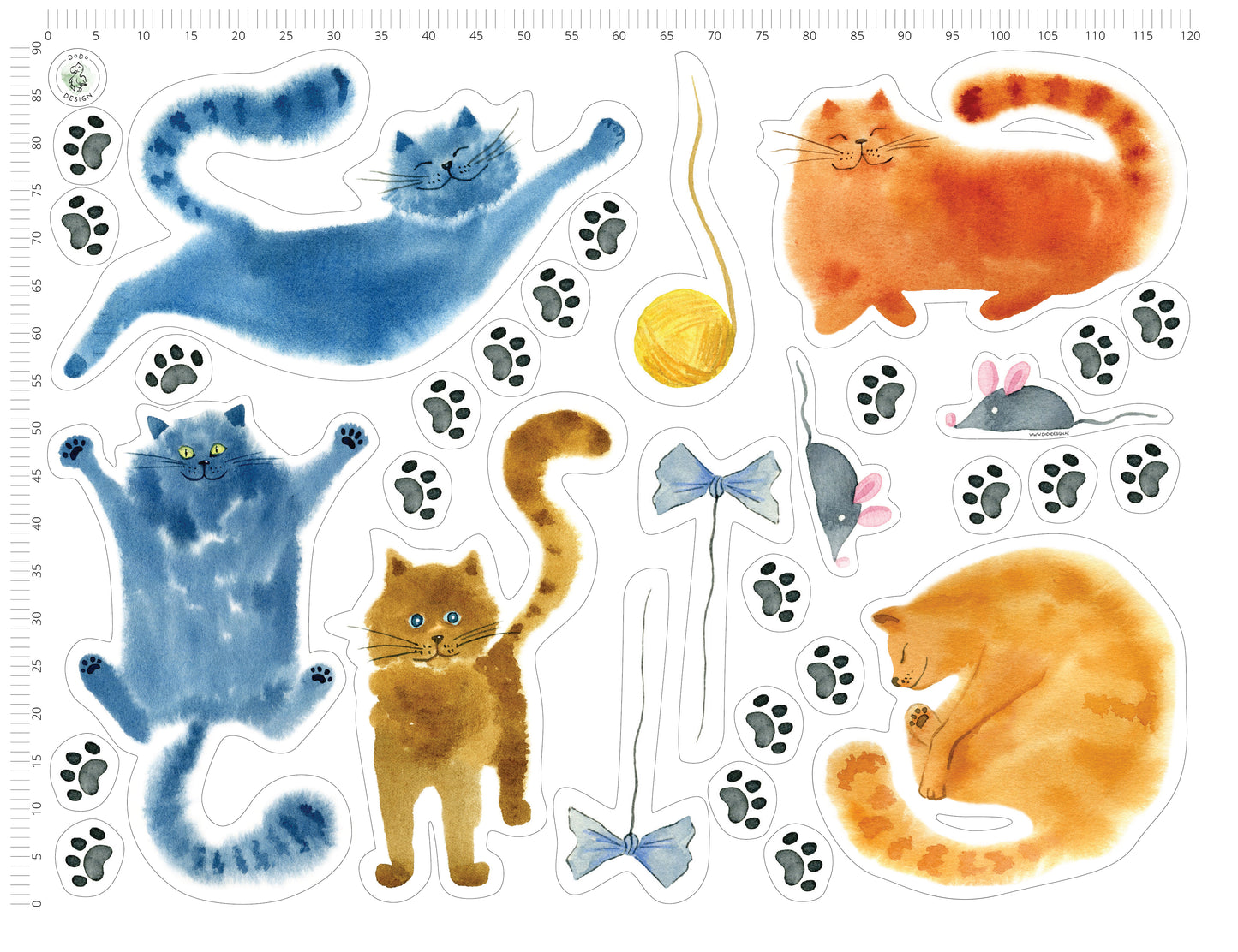 Playful Kittens Wall Stickers