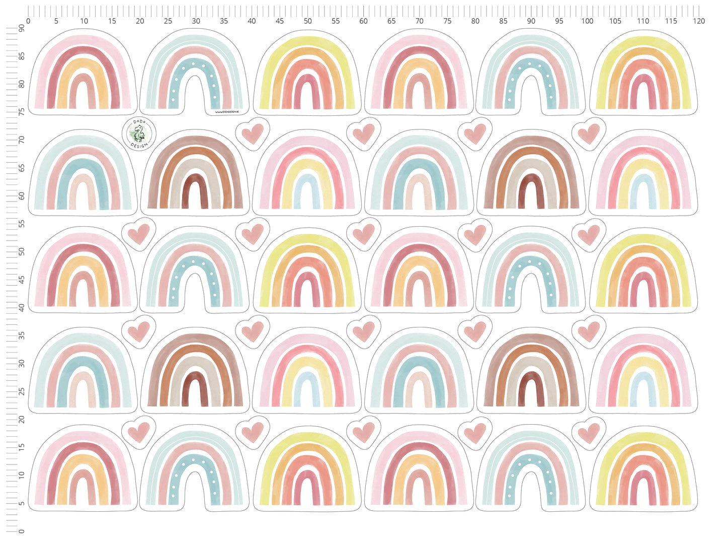 Colorful Rainbows Wall Sticker