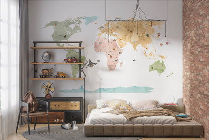 World Map Wall Sticker