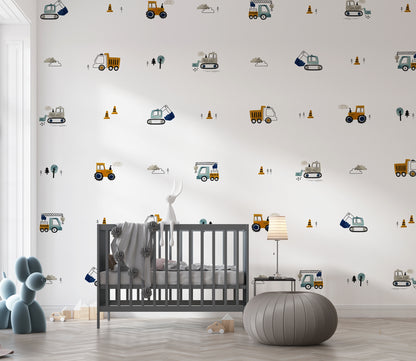 Construction trucks Wall Sticker