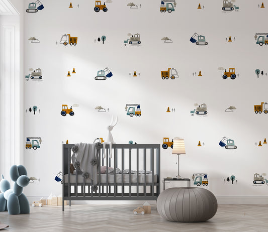 Construction trucks Wall Sticker