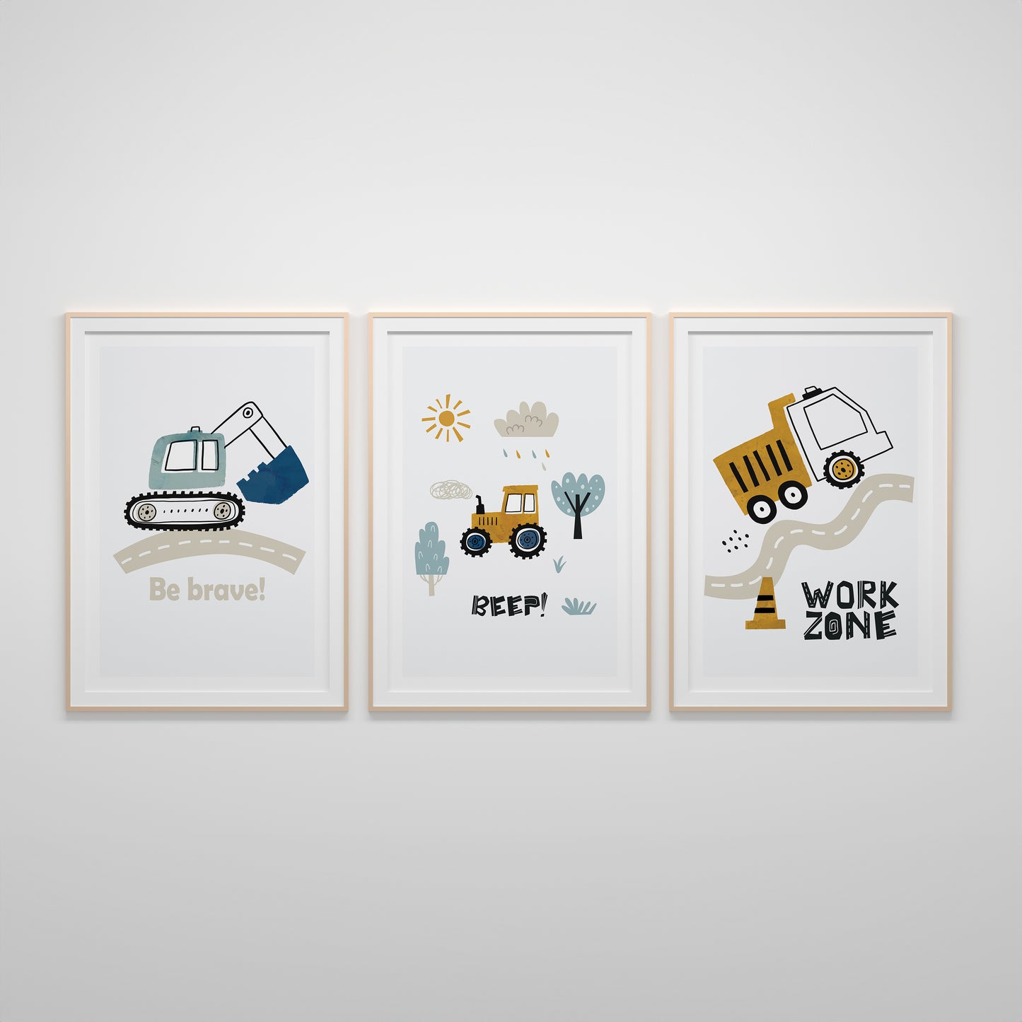Construction Trucks Poster